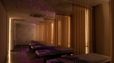 Elegant spa room with ambient lighting at NP Brows & Lashes x Ukiyo Spa, Hồ Chí Minh, Hồ Chí Minh, VN.