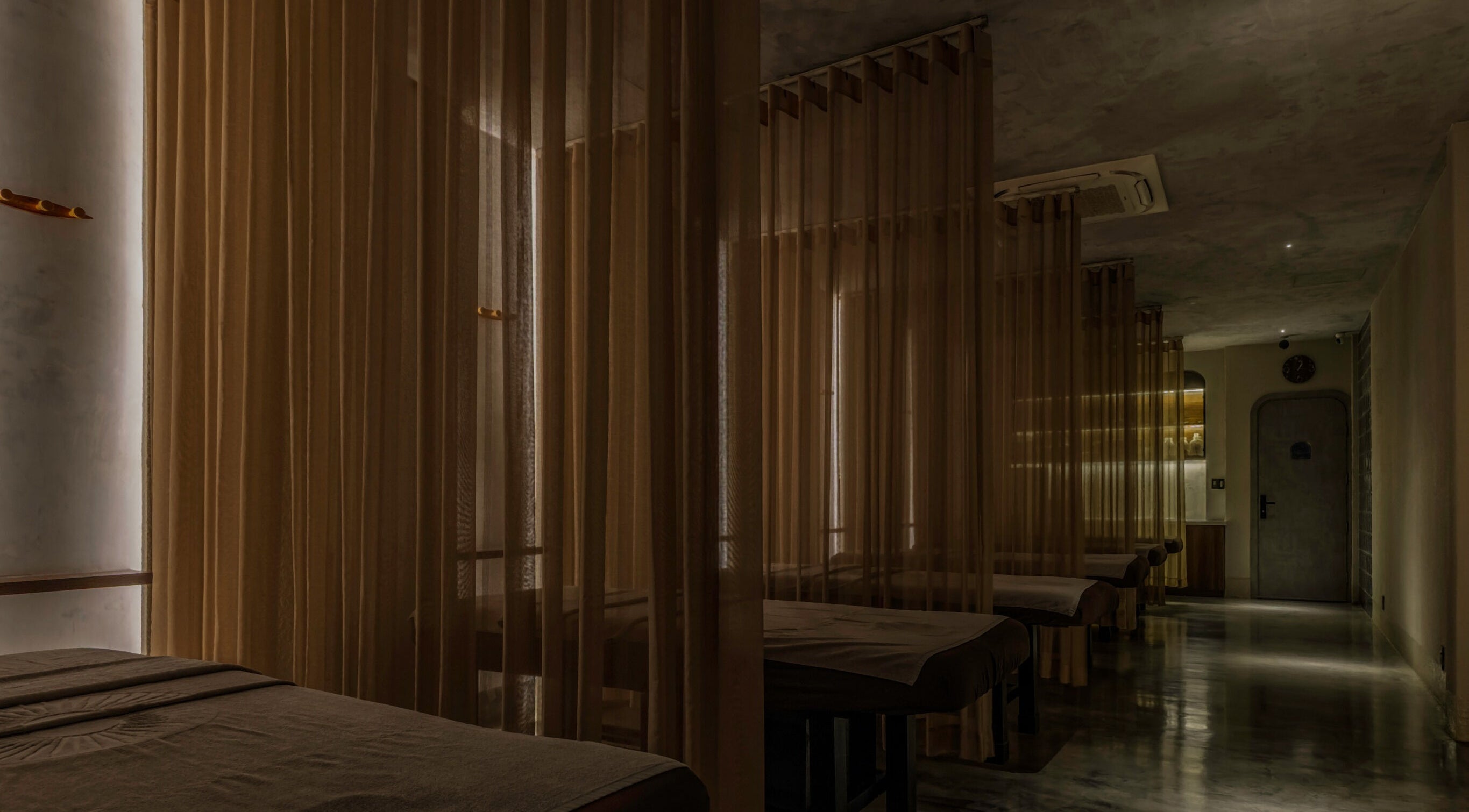 Elegant spa interior at NP Brows & Lashes x Ukiyo Spa, Ho Chi Minh, VN featuring serene treatment rooms.