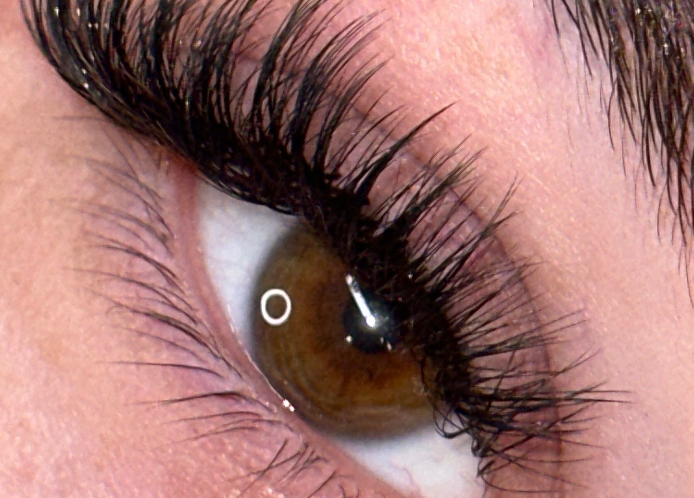 Close-up of elegant lash extensions at Cheshmak Studio, Nollamara, Western Australia, AU.