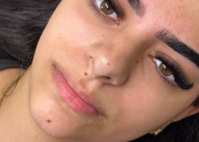 Close-up of elegant eyelashes at Cheshmak Studio, Nollamara, Western Australia, AU.
