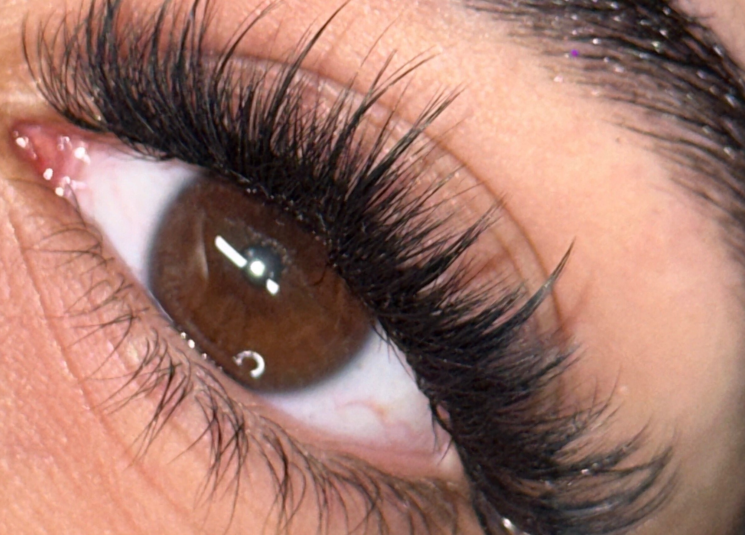 Close-up of eye with lush lashes at Cheshmak Studio, Nollamara, Western Australia, AU.