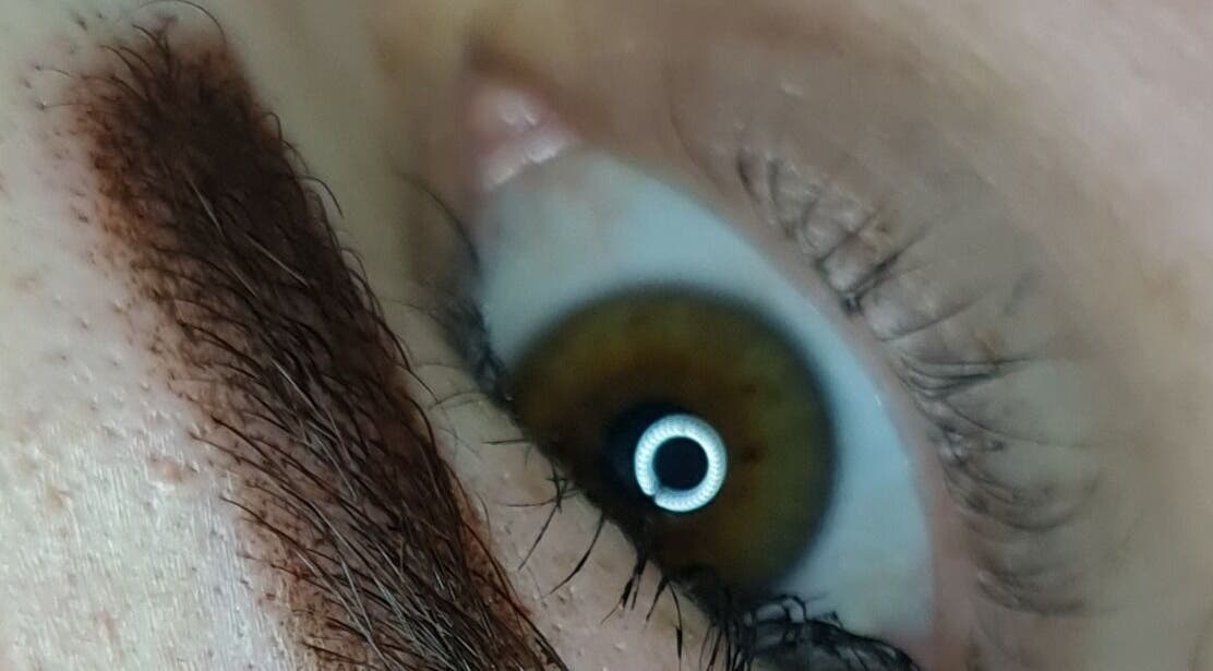 Close-up of microbladed eyebrow at Trivine PMU, Pretoria, Gauteng, ZA, showcasing detailed beauty enhancement.