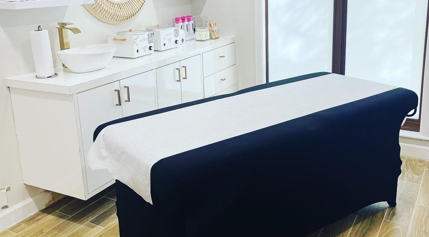Elegant treatment room at Skin Beautii by Waxxmii Orange Hill, Nassau, New Providence, BS, featuring modern decor.