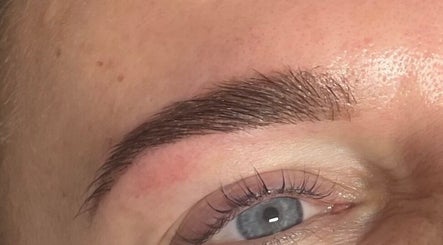Perfectly groomed eyebrow showcasing beauty skills at The Glam and Glow Studio, Havant, England, GB.