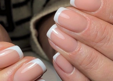 Beautiful French manicured nails at CHELS xo NAILS - BIAB Gel Specialist in Yeovil, England, GB.