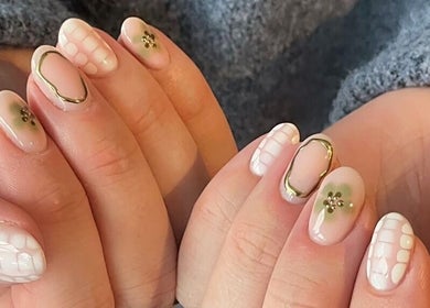 Intricate nail art at CHELS xo NAILS - BIAB Gel Specialist, Yeovil, England, GB showcasing unique gel designs.