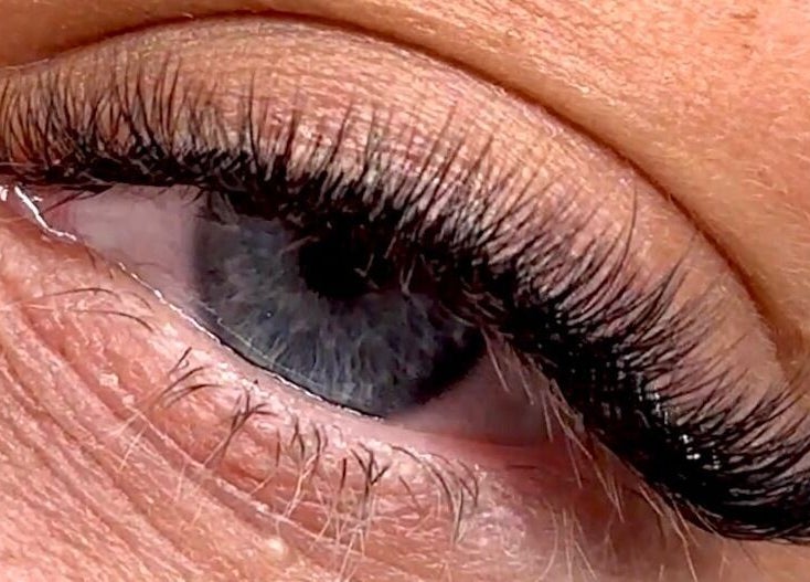 Close-up of expertly done lashes at By Séan - Lash & Brow Specialist, Dundee, Scotland, GB.