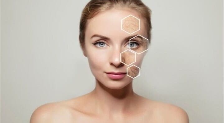 Close-up of a woman's face highlighting skin treatment at Looks2Last Aesthetic Skin Clinic, Cape Town, Western Cape, ZA.