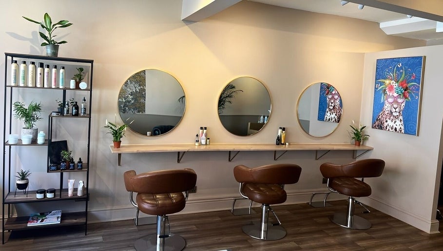 Modern salon area at Forté, Louth, England, GB with chic decor and styling stations.