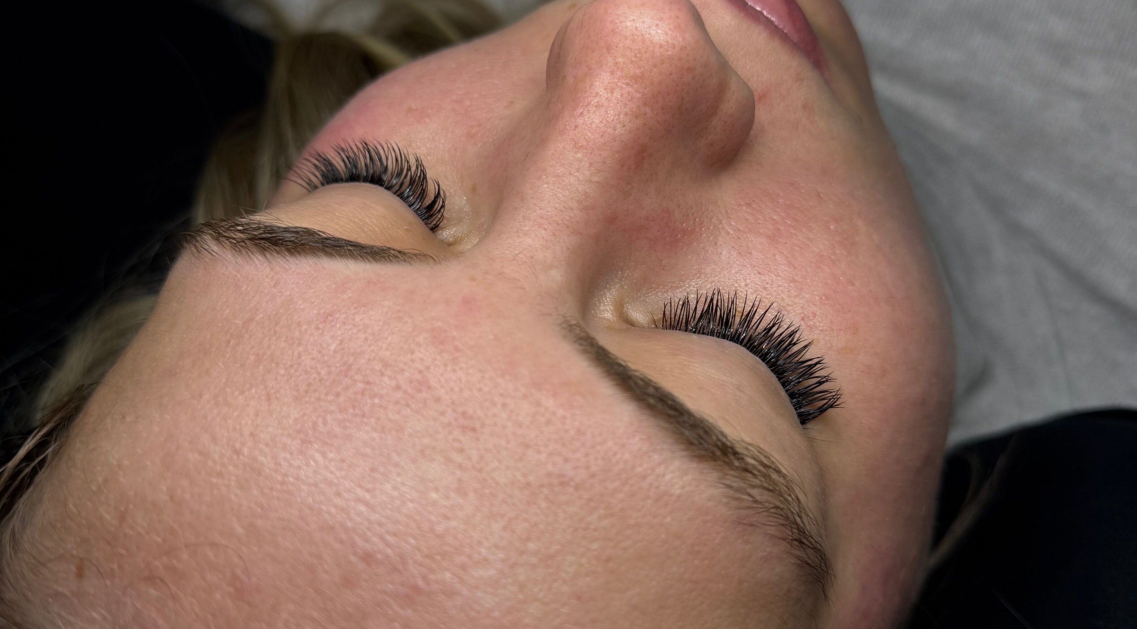Close-up of lash extensions at Her Heaven, Cape Town, Western Cape, ZA.