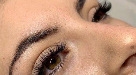 Close-up of elegant lash extensions at Her Heaven, Cape Town, Western Cape, ZA.