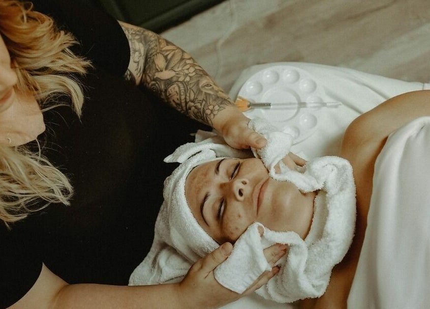 A calming facial at Glow Massage and Esthetics, Pottsville, Pennsylvania, US, enhancing relaxation and beauty.