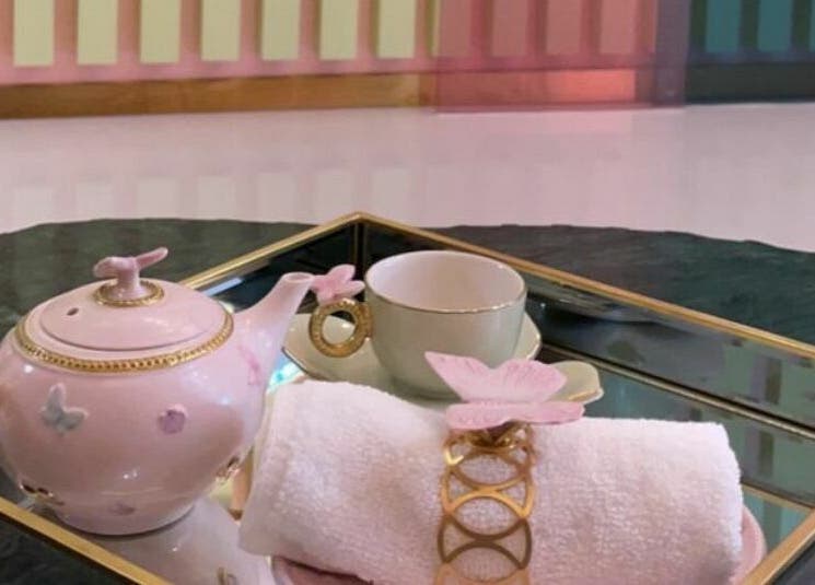 Elegant tea set and towel at Le Meme Spa, Manarat Lusail Tower, Doha, Doha, QA for a serene experience.