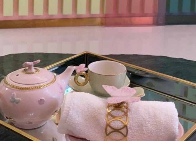 Elegant tea set and towel at Le Meme Spa, Manarat Lusail Tower, Doha, Doha, QA for a serene experience.