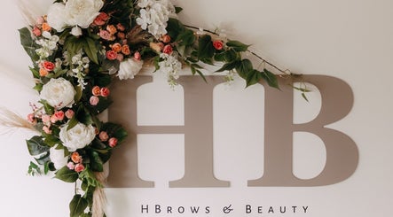 Elegant floral decor at H B R O W S & B E A U T Y, Lightwater, England, GB, highlighting beauty and nature.