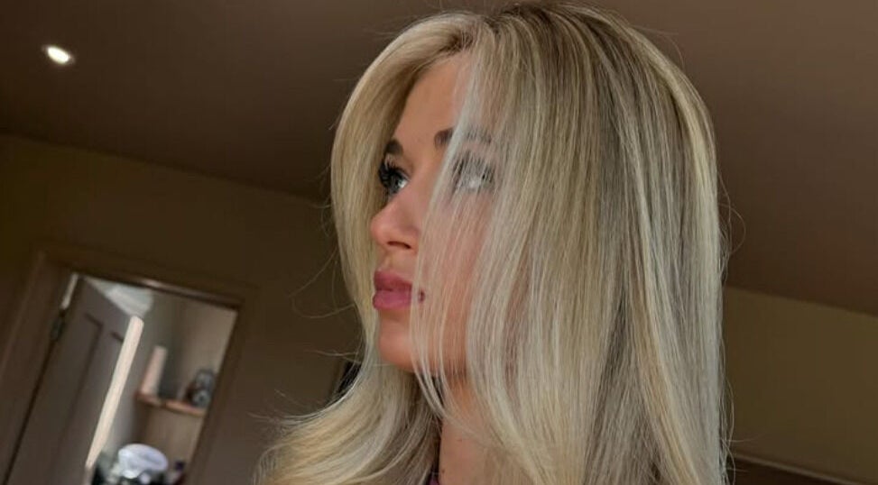 Client with styled blonde hair at Studio Phoebe, Darsham, England, GB emphasizing luxury beauty services.