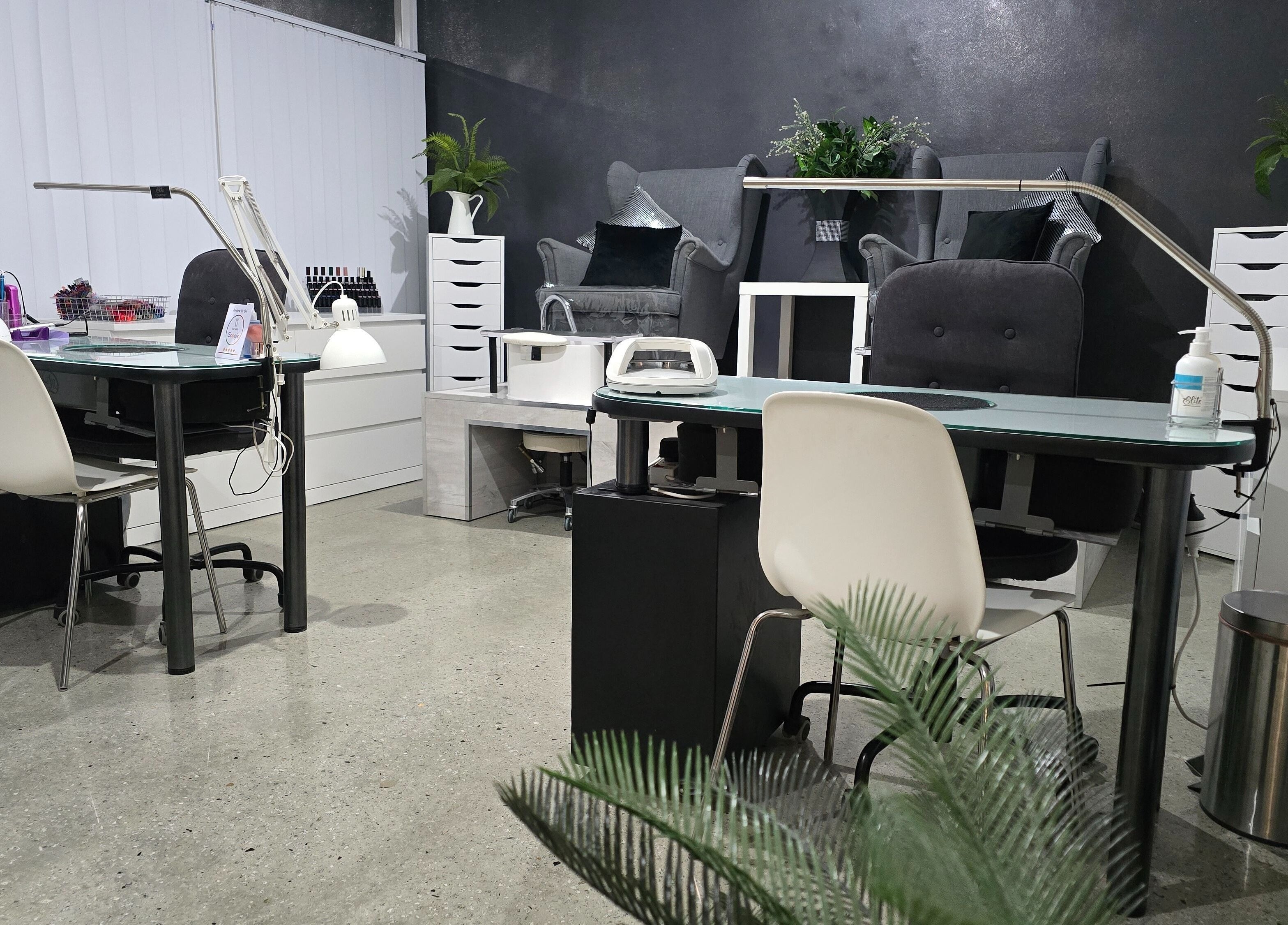Modern nail studio setup at Elite Business Studios Pty Ltd, Joondalup, Western Australia, AU.