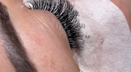 Close-up of eyelash extensions at Fabulash, Stonehouse, England, GB, showcasing expertly applied lashes.