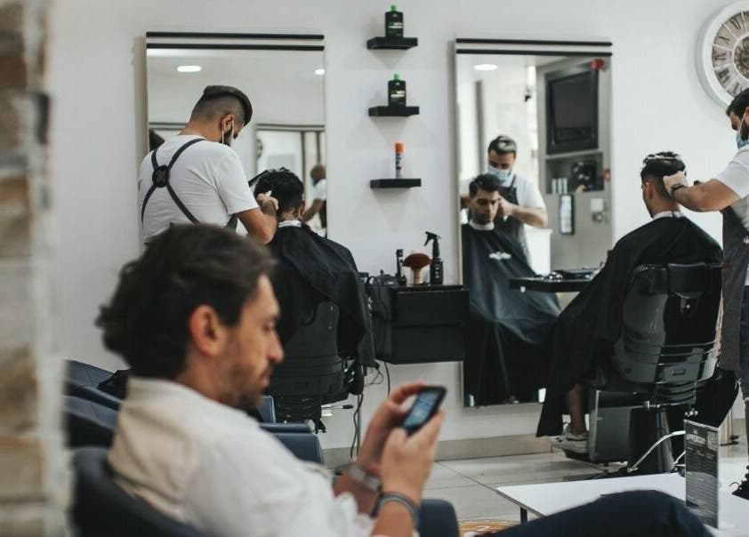 Stylists at Uppercut Gents Salon, Jumeirah Beach Residences, Dubai offering professional grooming services.