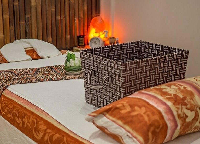 Relaxing spa bed setup at Borneo Bali Day Spa in Carlisle, Western Australia, AU.