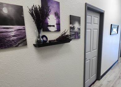 Tranquil hallway at Shanna Massage Therapy in Independence, Missouri, US, featuring calming decor.