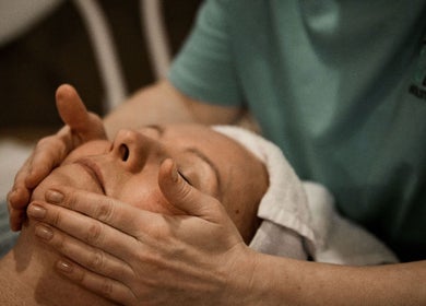 Relaxing facial massage at Zilda Holistic Therapies, Dunfermline, Scotland, GB.