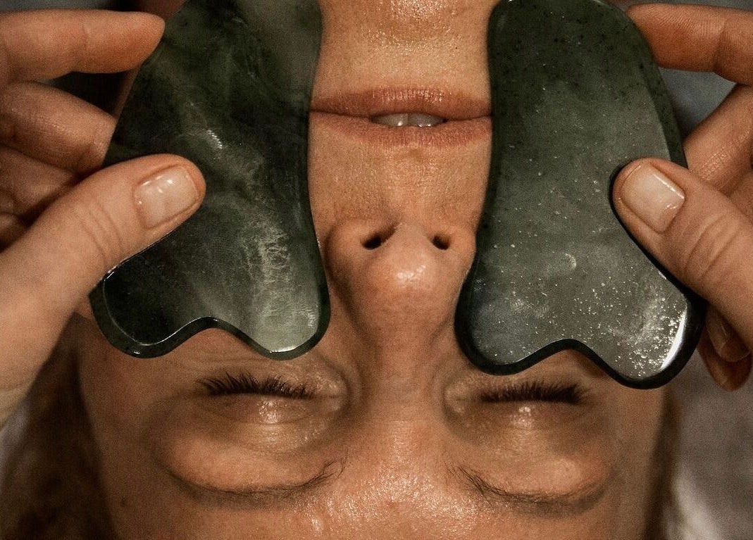 Relaxing jade facial massage at Zilda Holistic Therapies, Dunfermline, Scotland, GB for rejuvenating wellness.