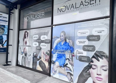 Exterior de Novalaser en San Rafael, San José, CR, mostrando su moderna fachada y servicios láser innovadores.