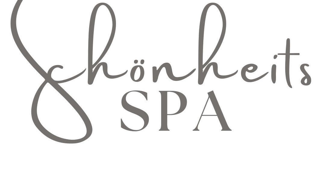 Schönheits Spa logo in elegant script, Worcester, Western Cape, ZA.