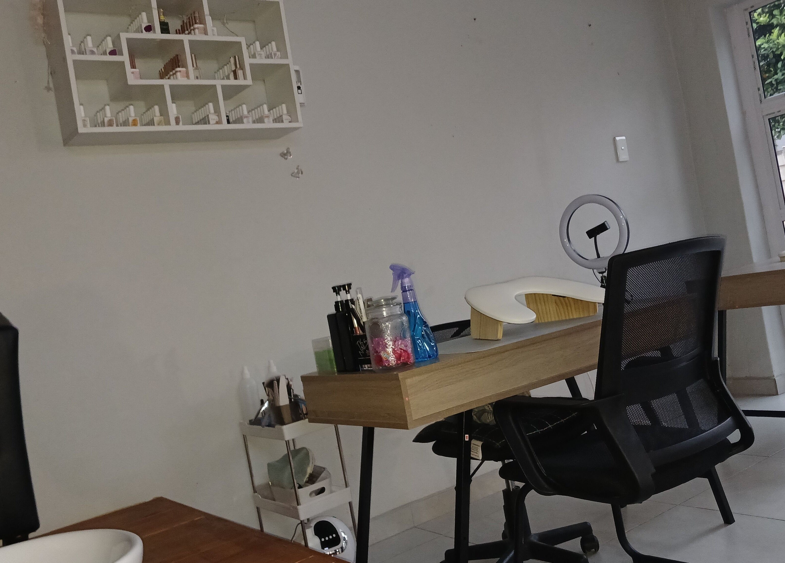 Modern nail station at Pampered and Polished by Tk, Midrand, Gauteng, ZA offering serene beauty services.