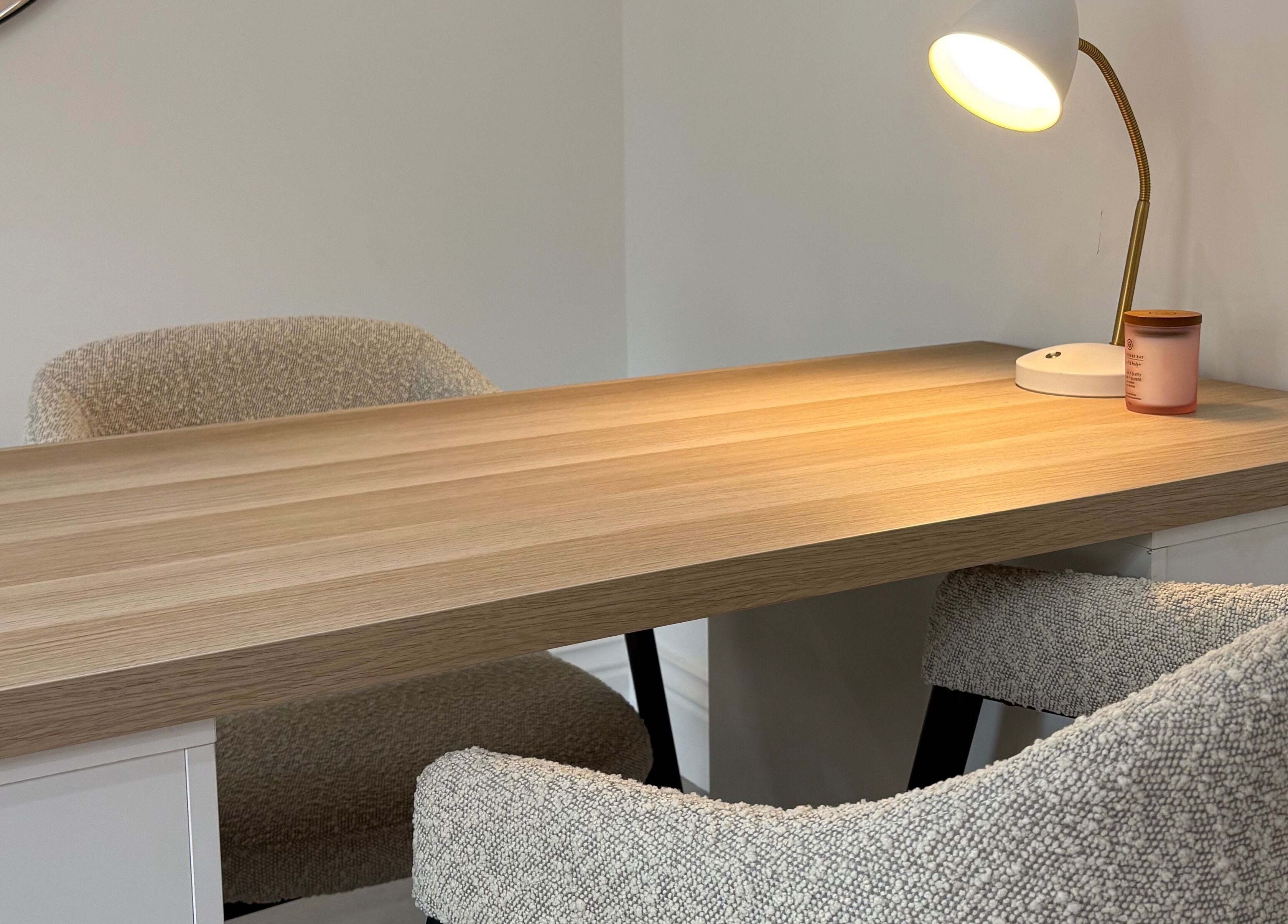 Elegant consultation area at Hailgate Hair&Beauty in Howden, England, GB with modern decor and soft lighting.