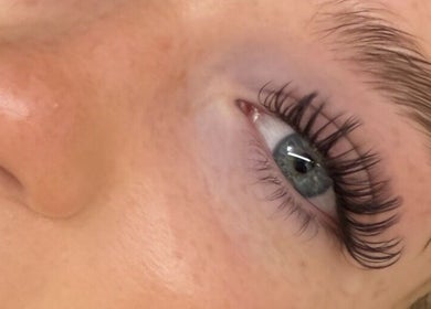 Close-up of luxurious eyelash extensions at The Lash Lounge Hereford, Hereford, England, GB.