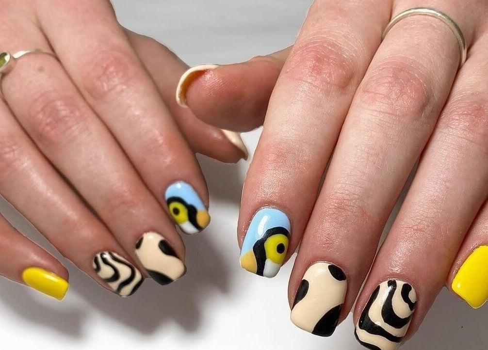 Colorful nail designs at ZW Aesthetics, Howick, KwaZulu-Natal, ZA, showcasing unique artistic flair.