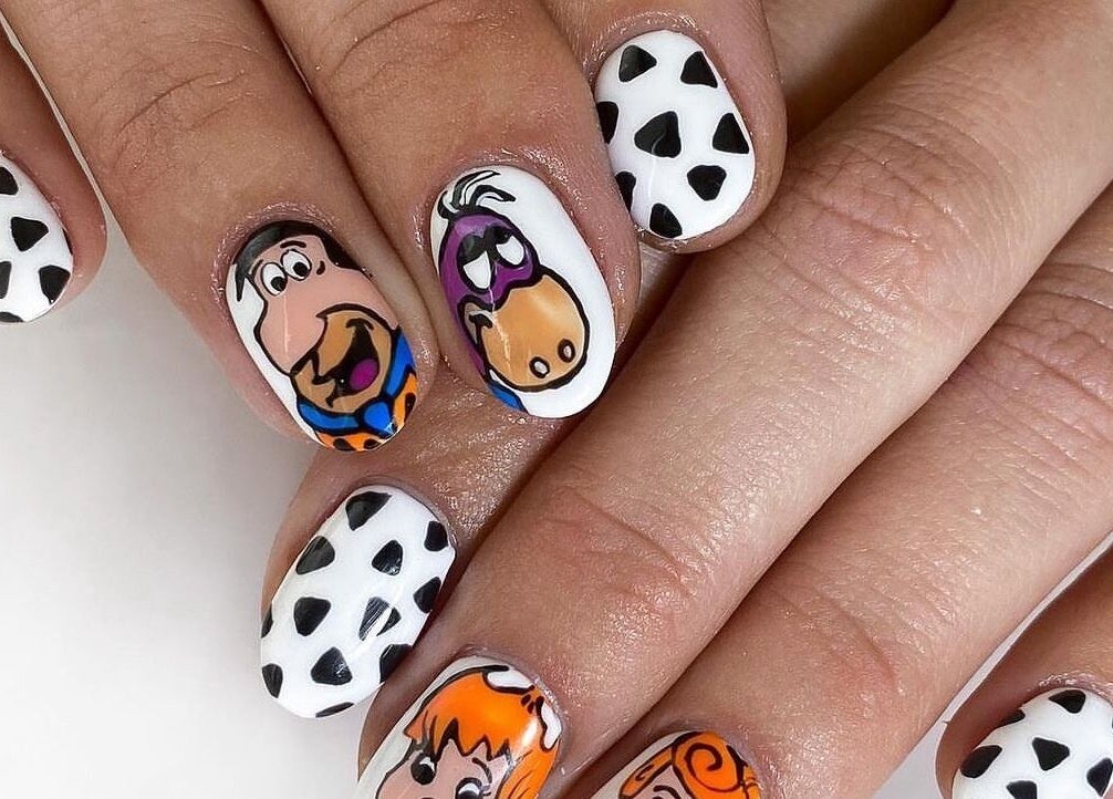 Colorful cartoon-inspired nail art at ZW Aesthetics, Howick, KwaZulu-Natal, ZA, showcasing creative designs.