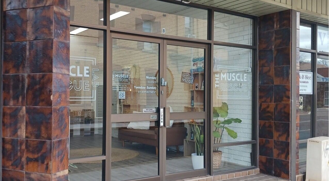 Front entrance of Maitland Massage Therapy Centre in Maitland, New South Wales, AU with inviting decor.