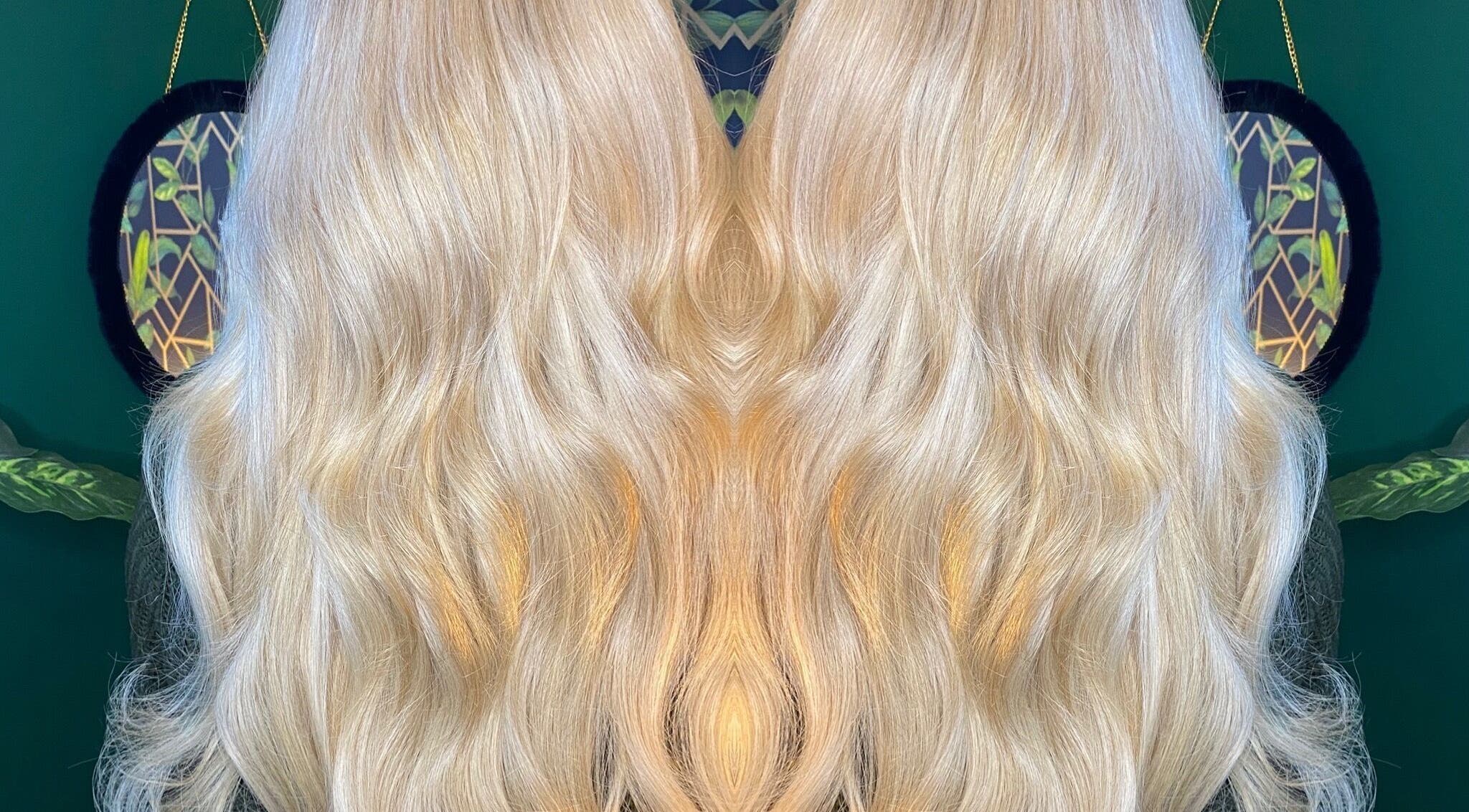 Elegant blonde waves styled at Moon Hair, East Ardsley, England, GB, showcasing luxurious hair texture.