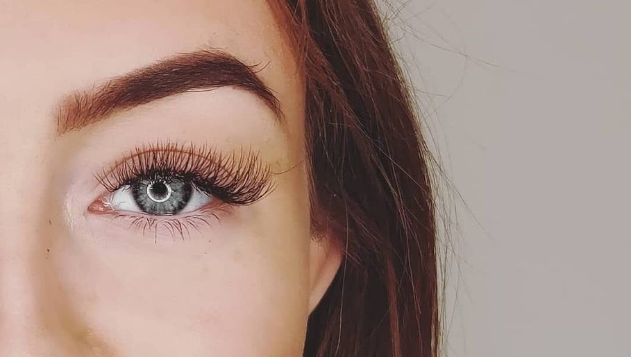 Close-up of styled lashes at Zoe Hobley Beauty in Northwich, England, GB, showcasing expert lash enhancements.