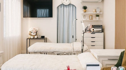 Cozy treatment room at Flashy Lashies & Beauty, Lethbridge Park, New South Wales, AU with plush decor.