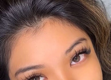 Close-up of stunning eyelashes at Flashy Lashies & Beauty, Lethbridge Park, New South Wales, AU.