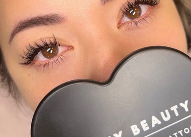 Close-up of stunning eyelashes at Flashy Lashies & Beauty, Lethbridge Park, New South Wales, AU.