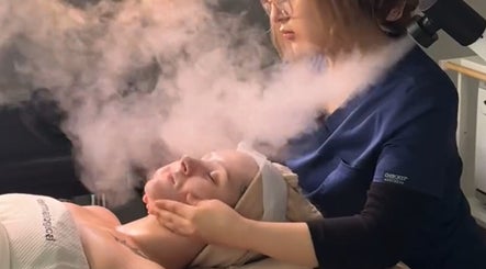 A soothing facial steam treatment at The Facial And Wellness Society, located in The Woodlands, Texas, US.