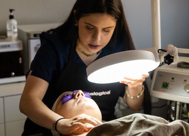 Facial treatment at The Facial And Wellness Society, The Woodlands, Texas, US, with expert beautician.