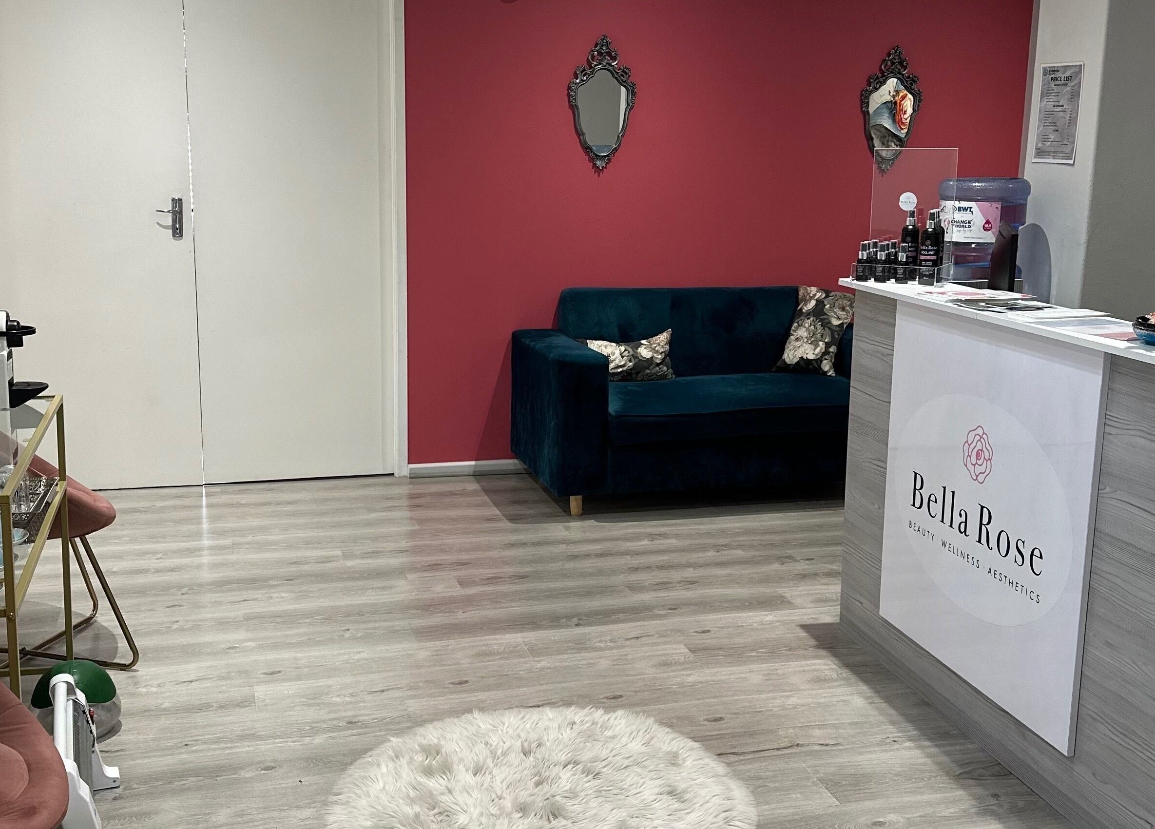 Elegant reception at Bella Rose, Cape Town, Western Cape, ZA with chic furniture and relaxing ambiance.