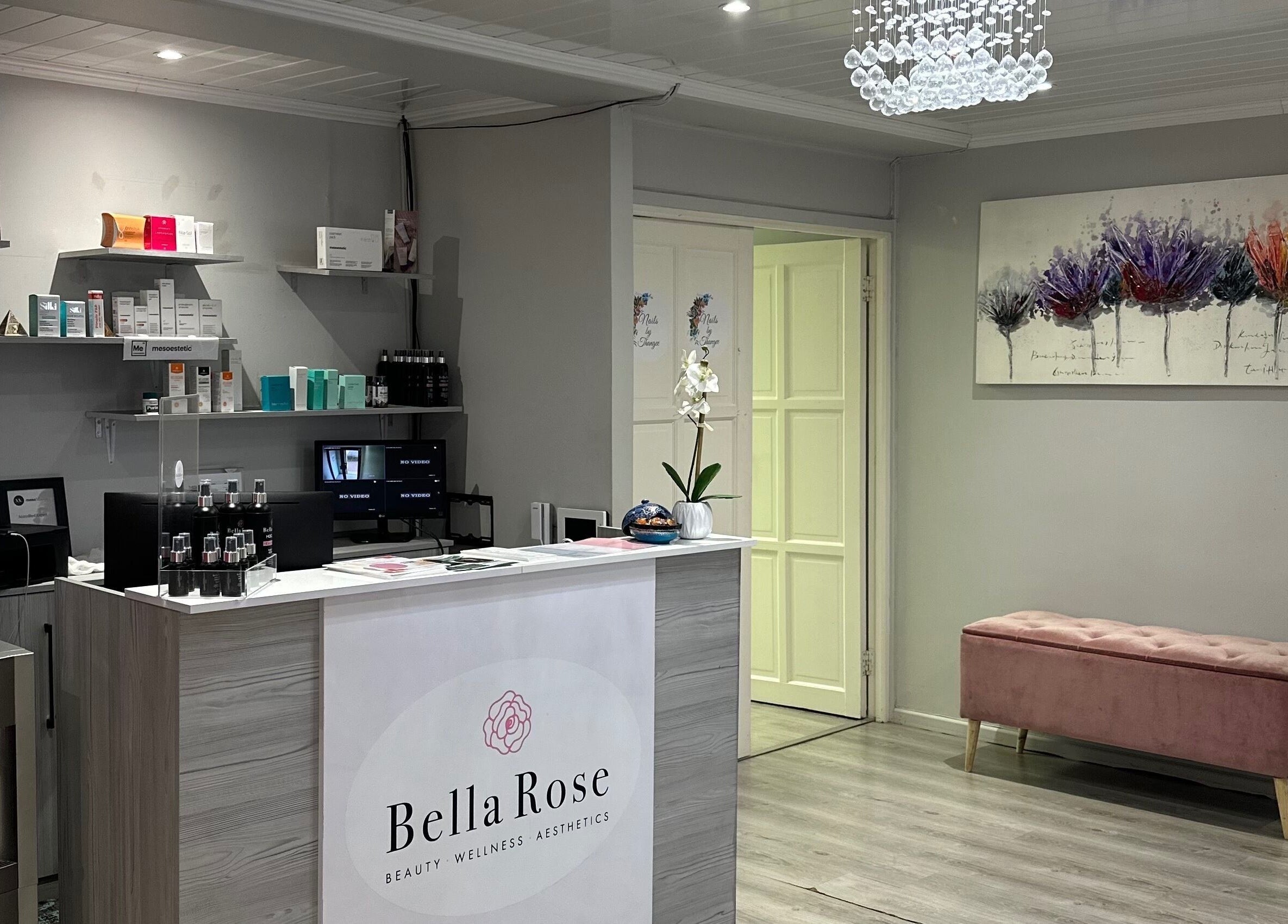 Reception area of Bella Rose, Cape Town, Western Cape, ZA with modern decor and welcoming ambiance.