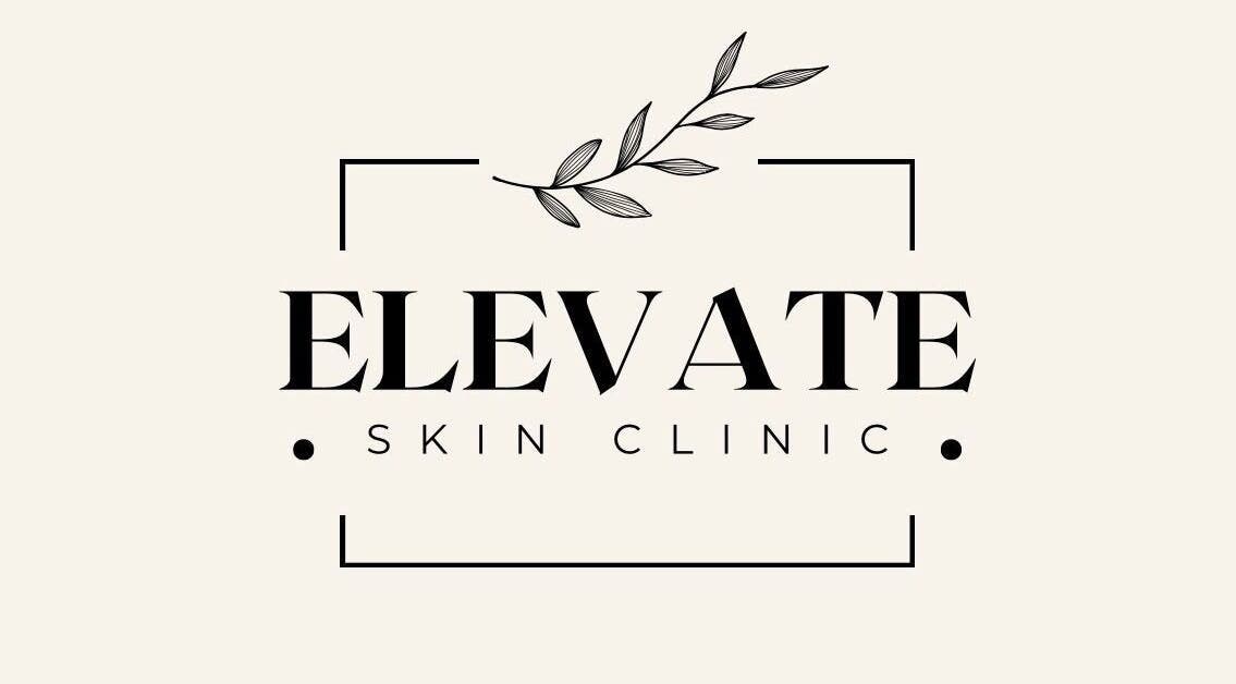 Elevate Skin Clinic logo with a leaf design, located in Macclesfield, England, GB.