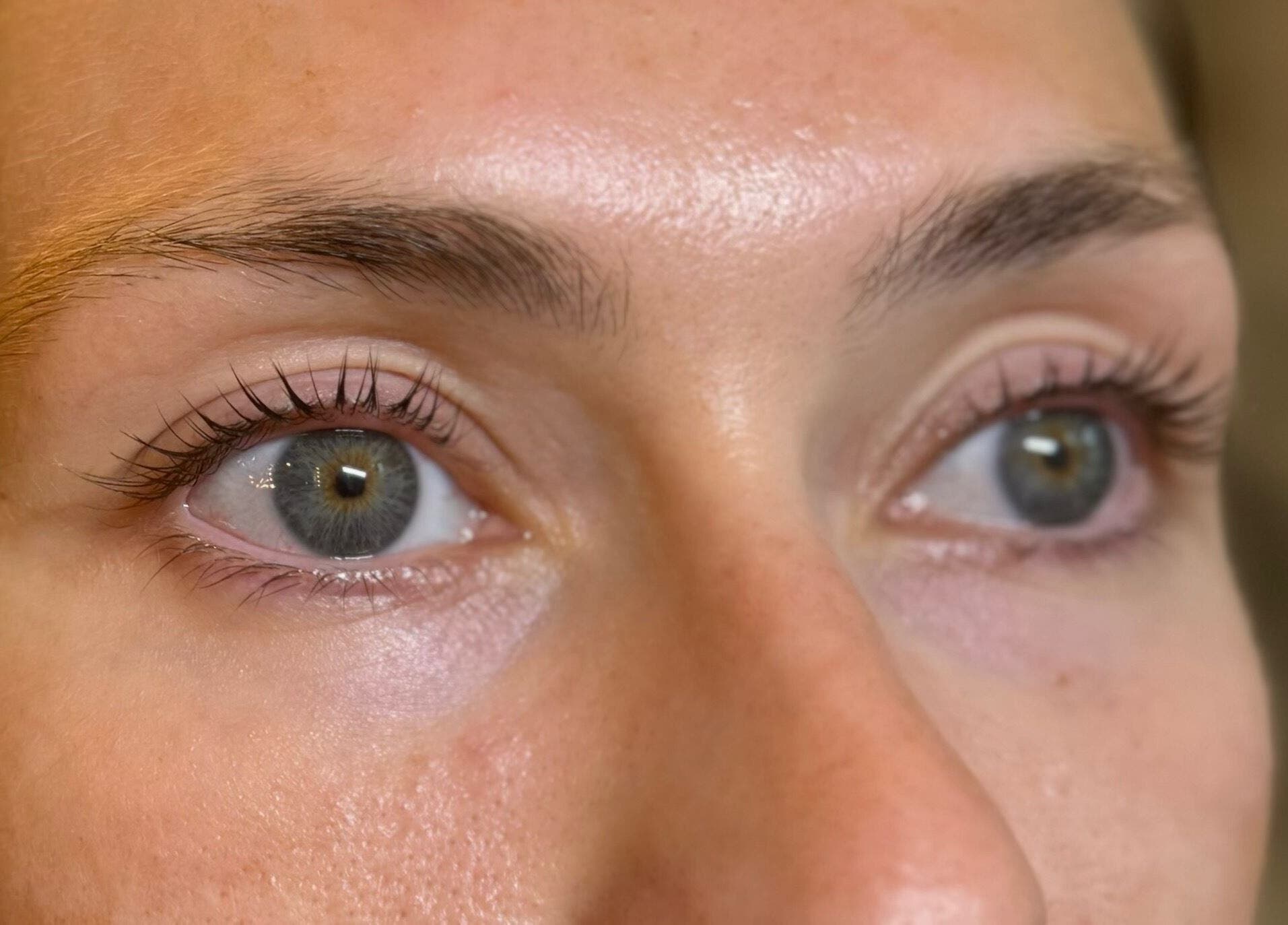 Close-up of vibrant eyes with subtle makeup at Go and Glow Makeup, Kinross, Scotland, GB.