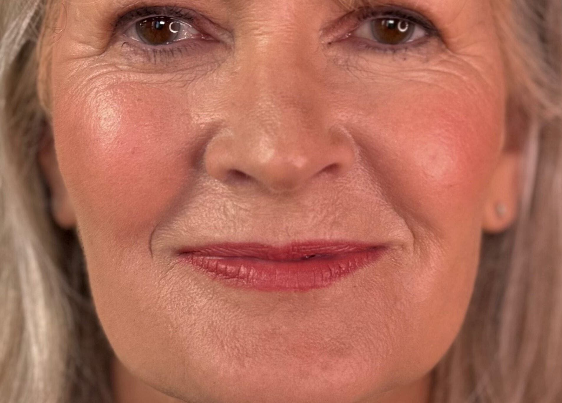 Close-up of mature woman with elegant makeup from Go and Glow Makeup, Kinross, Scotland, GB.