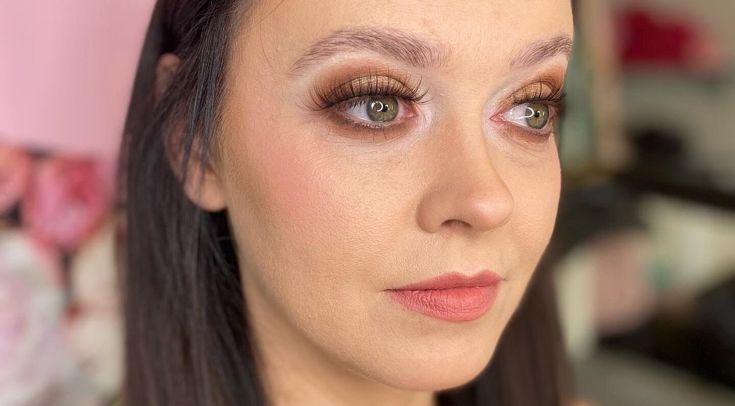 Close-up makeup look at Hair & Beauty by Lacey & Monique, Huddersfield, England, GB showing expert artistry.