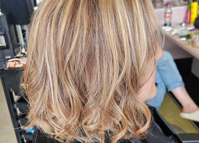 Stylish bouncy bob hairstyle at Hair & Beauty by Lacey & Monique, Huddersfield, England, GB.