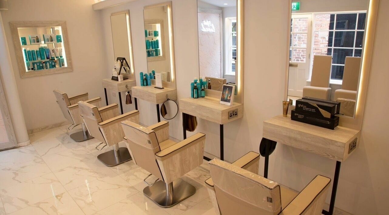 Elegant salon stations at Loved Hair and Beauty, Tarporley, England, GB, offering a luxurious beauty experience.